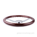 China Classic Wood Grain Silver Spoke Steering Wheel Manufactory